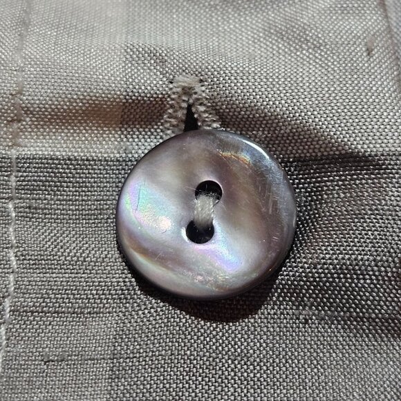 DIANE GILMAN  Collection Woman's  Black & Gray Plaid 100% Silk Long Sleeve Med - Picture 6 of 15